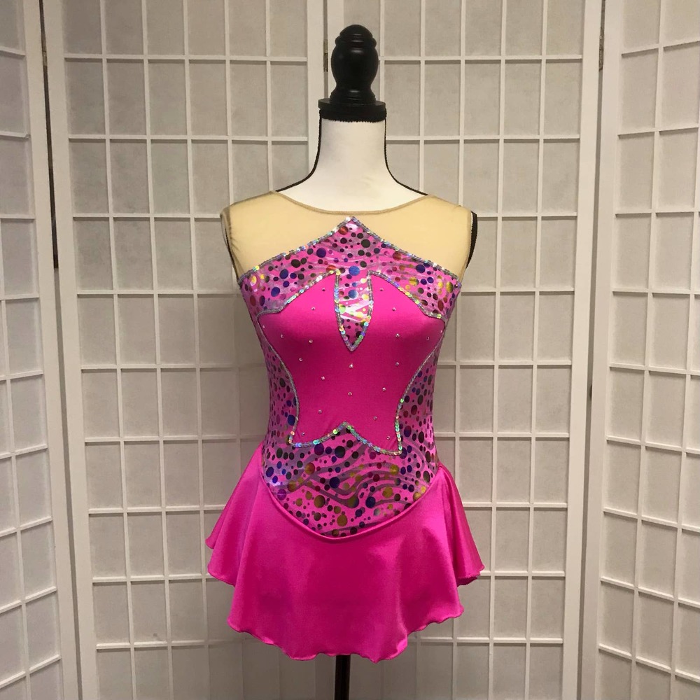 Pink Competition Figure Skating Dress